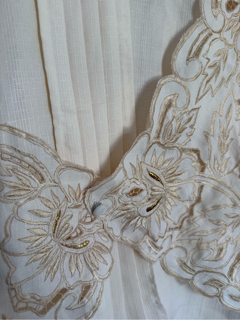 Vintage Cream Soutache Blouse Art Deco Romantic Coastal Grandmacore - Picture 7 of 8